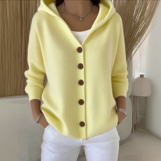 Comfy™ – Dame Cardigan i Bomuld med Lang Ærme