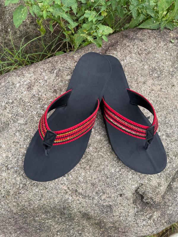 Dame Sandaler med Stribet Mønster – Let & Åndbar