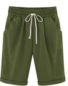 Elastiske Sommer Shorts i Bomuld & Hør