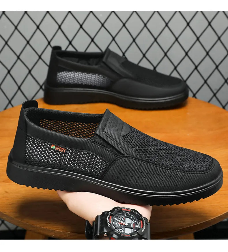 FlexKnit Pro – Åndbare slip-on-vandresko i mesh til mænd | Ultralette komfortable sneakers