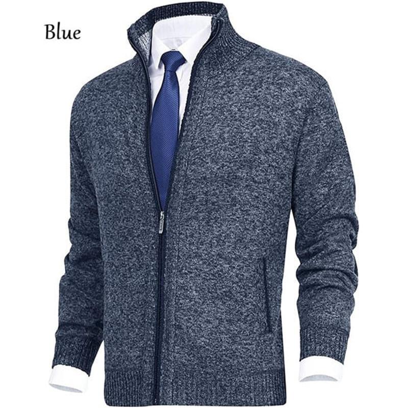 Solid™ – Herre Cardigan med Stående Krave