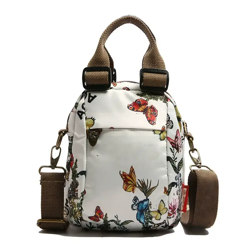 Dame Skuldertaske med Print & Flere Rum