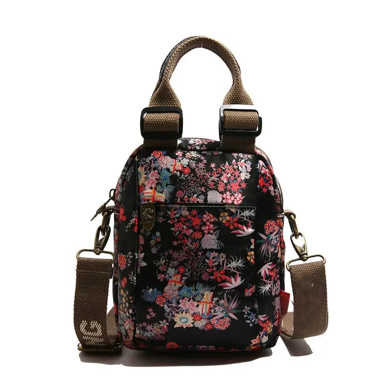 Dame Skuldertaske med Print & Flere Rum