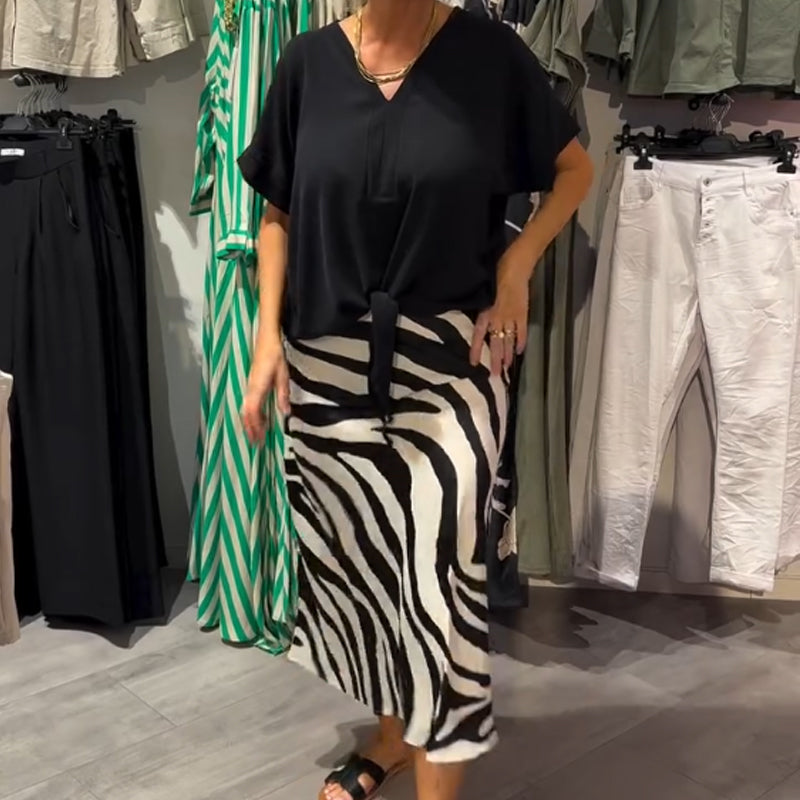 Todelt sæt med zebraprint