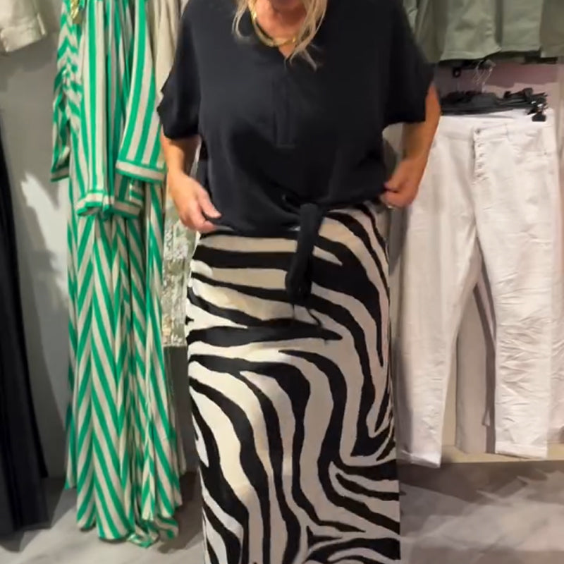 Todelt sæt med zebraprint