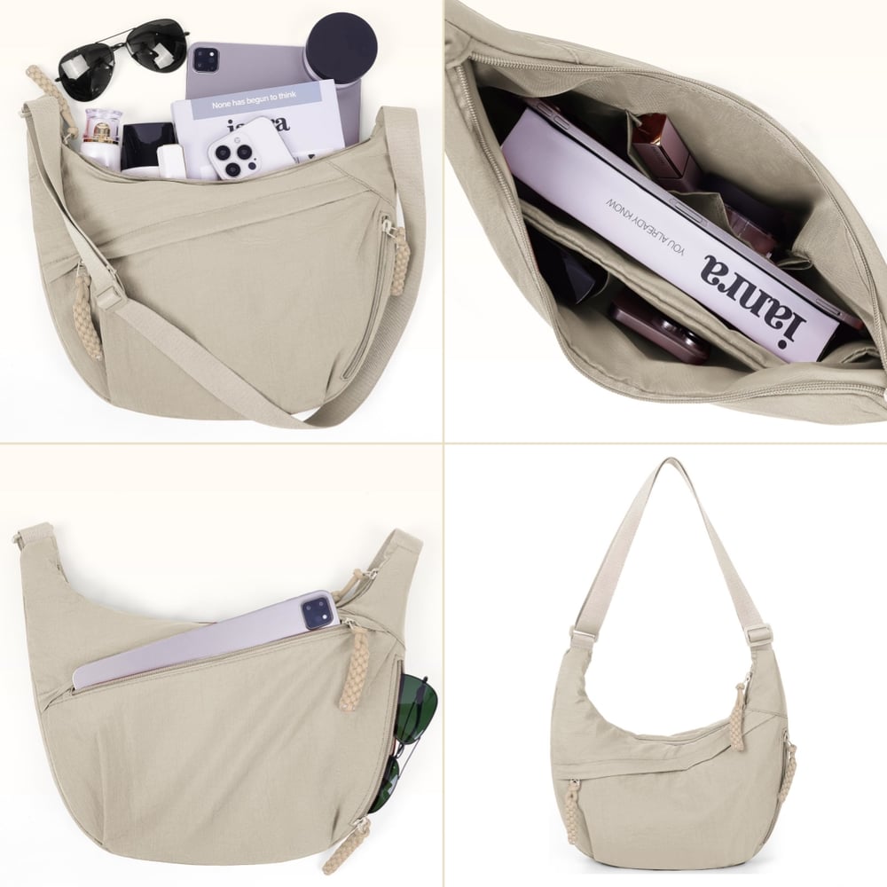 Stilfuld Nylon Crossbody Hobo Taske