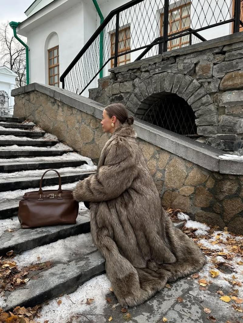 Opulent Fur Maxi Coat