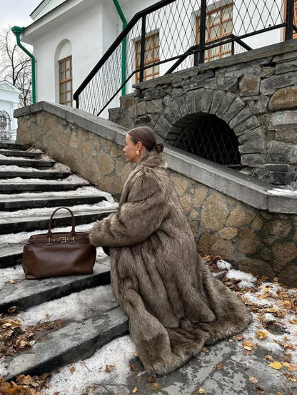 Opulent Fur Maxi Coat