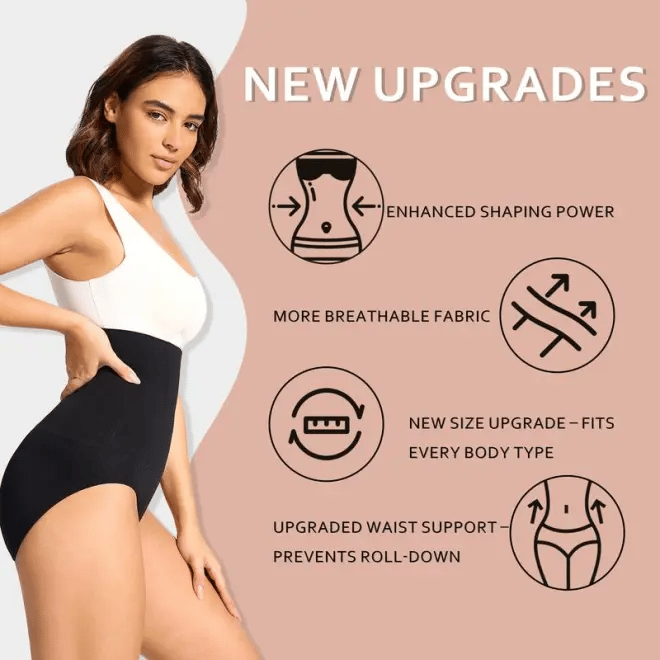 Høj Talje Shapewear Trusser med Tummy Control & Løft