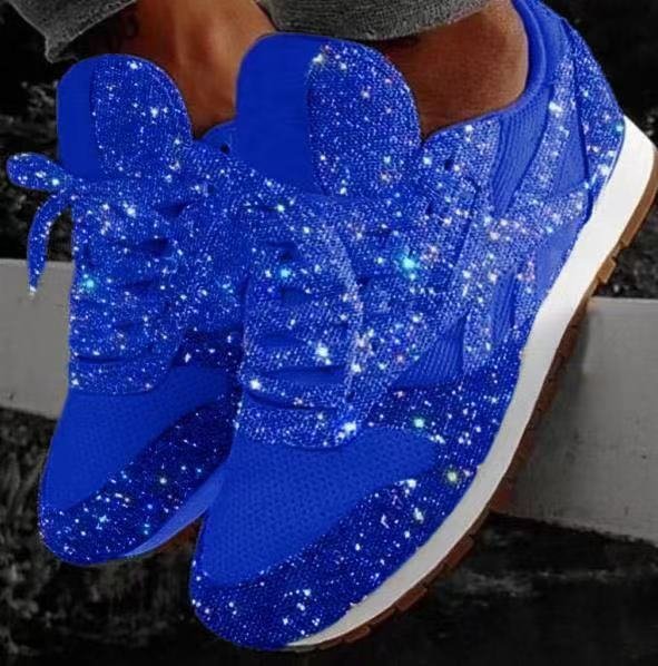 Platform Sneakers med Pailletter | Stil & Ortopædisk Komfort