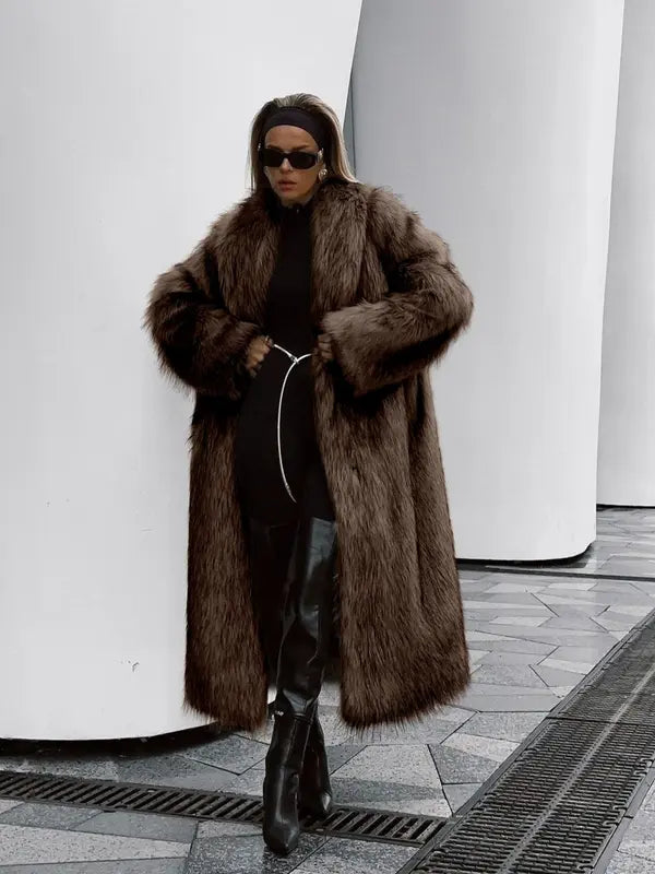 Opulent Fur Maxi Coat