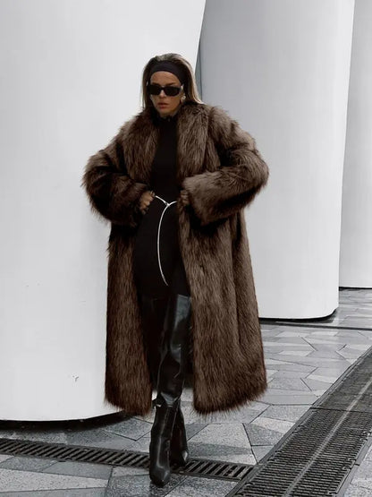 Opulent Fur Maxi Coat