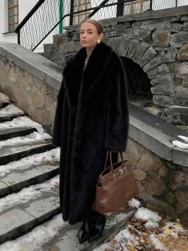 Opulent Fur Maxi Coat