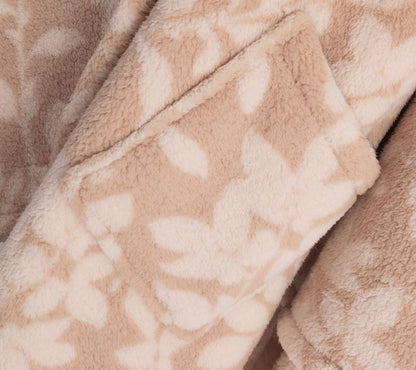 Berkshire Botanical Vine Wearable Sherpa Throw Blanket with Pockets