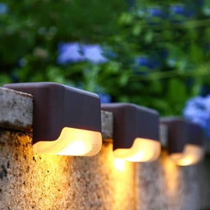 Solar Deck Lights – Vandtætte Solcellelamper til Udendørs Brug (4 stk.)