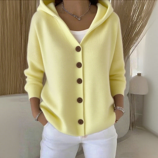 Comfy™ – Dame Cardigan i Bomuld med Lang Ærme