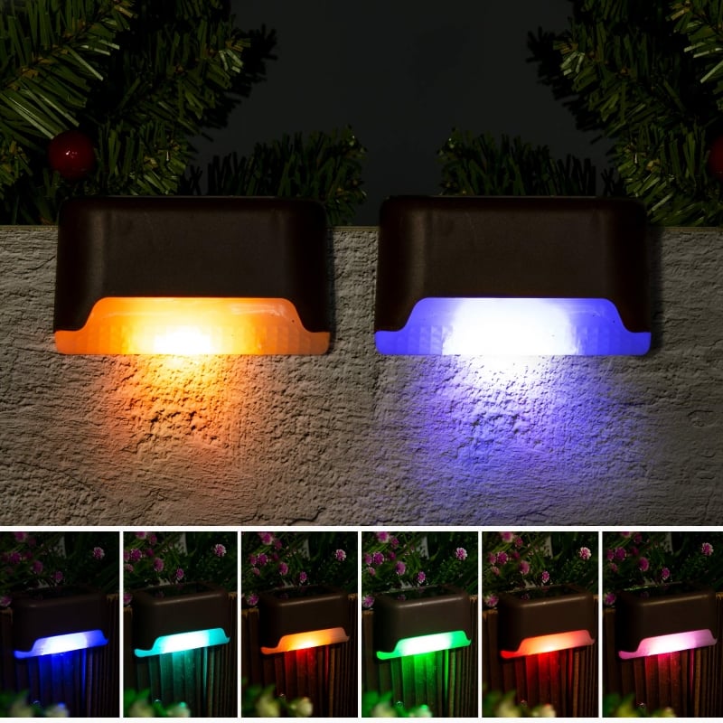 Solar Deck Lights – Vandtætte Solcellelamper til Udendørs Brug (4 stk.)