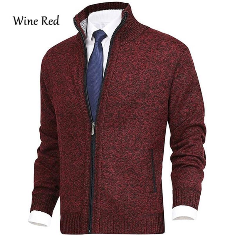 Solid™ – Herre Cardigan med Stående Krave