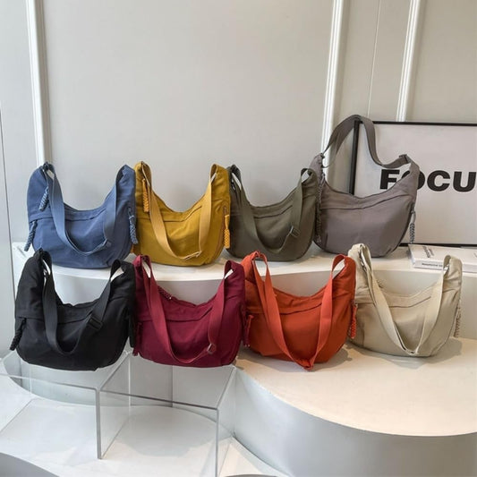 Stilfuld Nylon Crossbody Hobo Taske