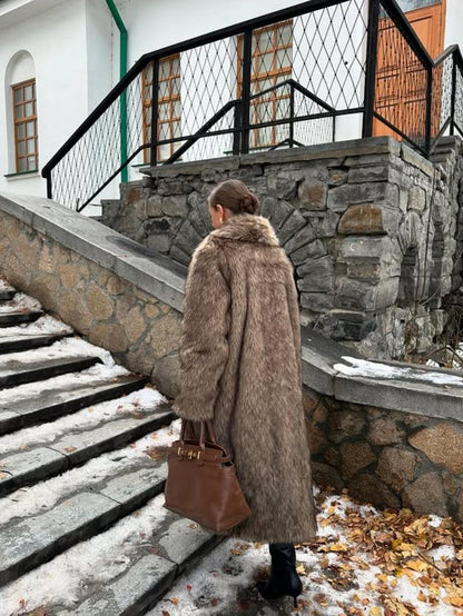 Opulent Fur Maxi Coat