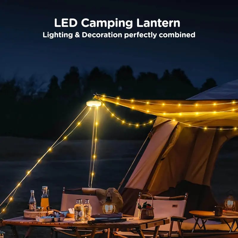 4-i-1 Camping Lys og Lyskæde