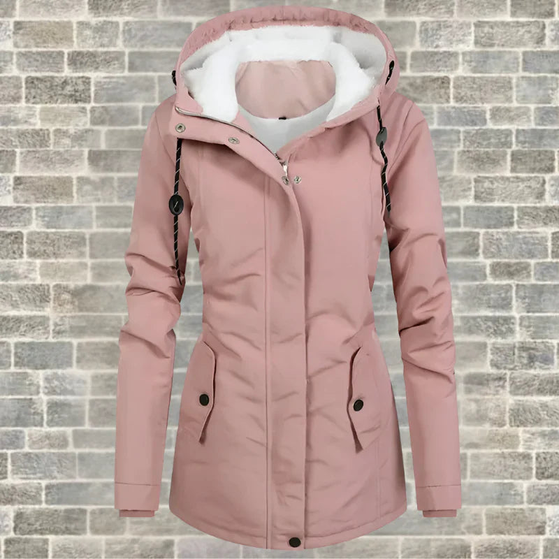 Angela™ – Plisseret Vinterfrakke med Elegance og Varme