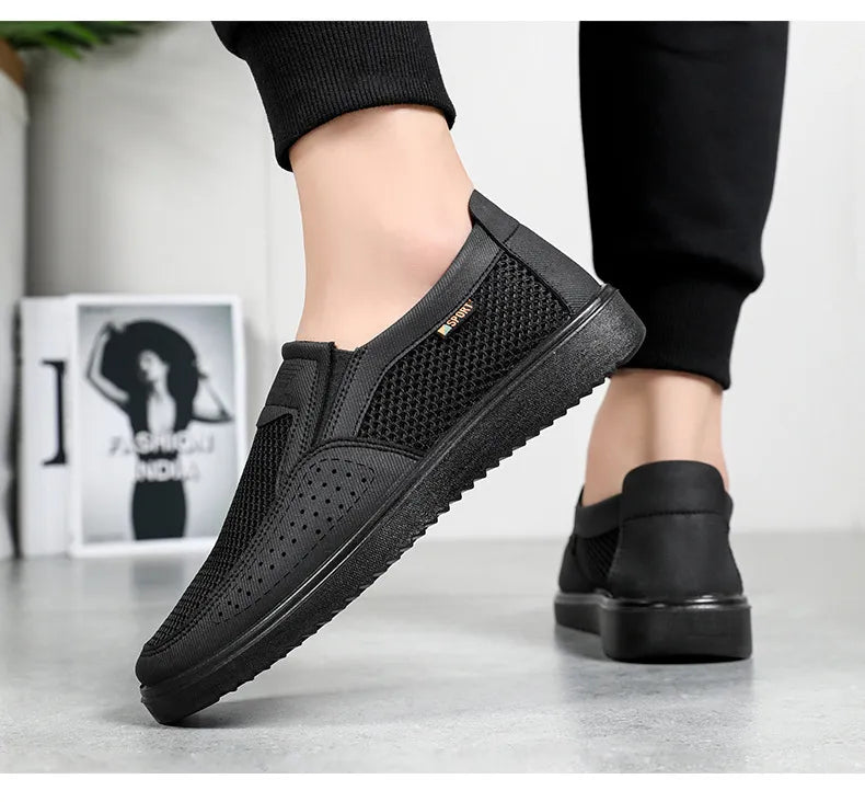 FlexKnit Pro – Åndbare slip-on-vandresko i mesh til mænd | Ultralette komfortable sneakers