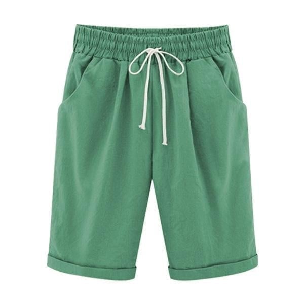 Elastiske Sommer Shorts i Bomuld & Hør