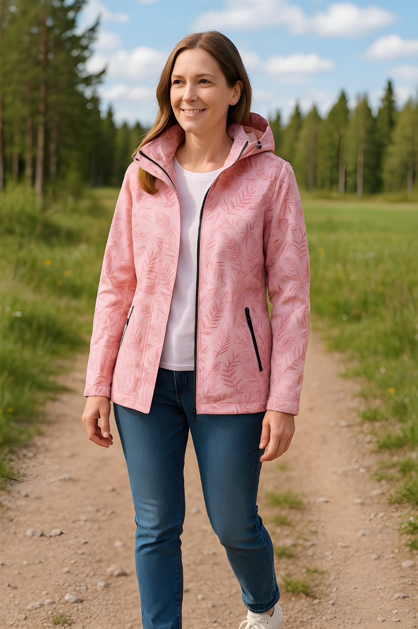Joana™ – Printet Vindjakke i Softshell