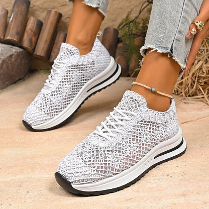 Letvægts Mesh Sneakers med Snørebånd