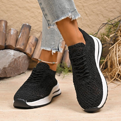 Letvægts Mesh Sneakers med Snørebånd