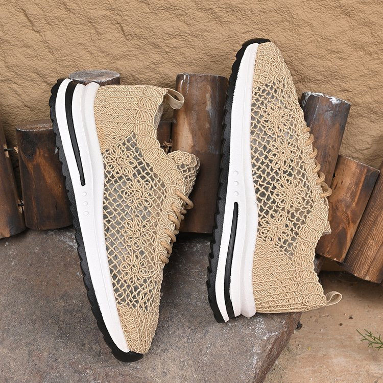 Letvægts Mesh Sneakers med Snørebånd