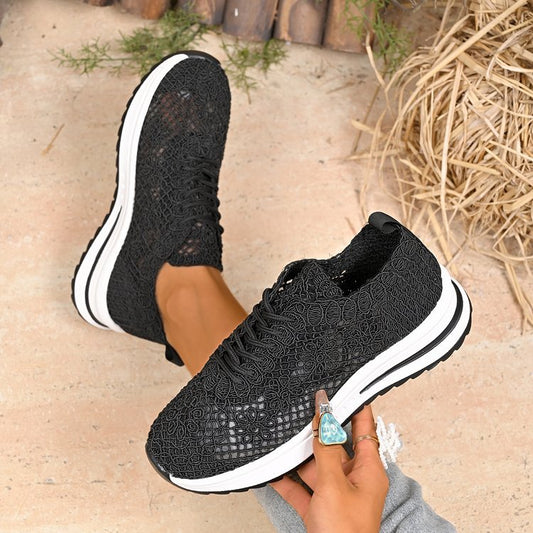Letvægts Mesh Sneakers med Snørebånd