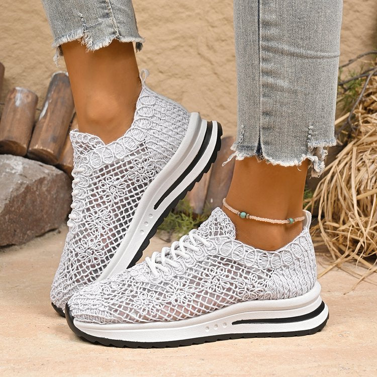 Letvægts Mesh Sneakers med Snørebånd