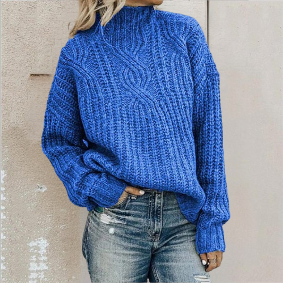 Sofia™ – Elegant Kabelstrikket Sweater