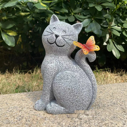 WhiskerGlow™ – Solcelle Kattefigur med Lys