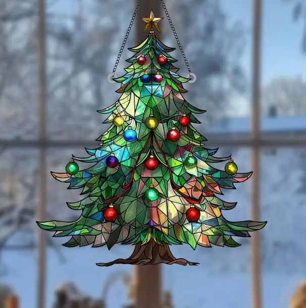 Christmas™ – Farverig Juletræs Lysefanger i Akryl