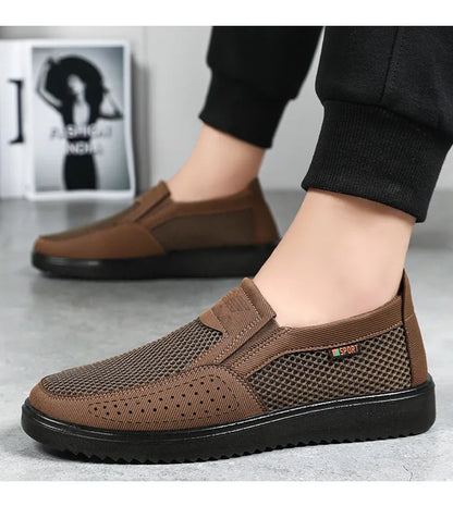 FlexKnit Pro – Åndbare slip-on-vandresko i mesh til mænd | Ultralette komfortable sneakers