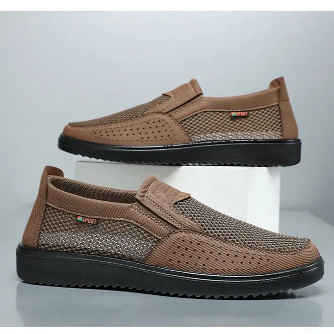FlexKnit Pro – Åndbare slip-on-vandresko i mesh til mænd | Ultralette komfortable sneakers