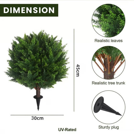 Kunstig Ceder Topiary Boldtræ