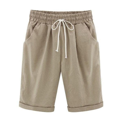 Elastiske Sommer Shorts i Bomuld & Hør