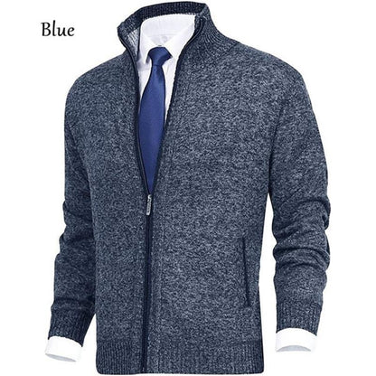 Solid™ – Herre Cardigan med Stående Krave