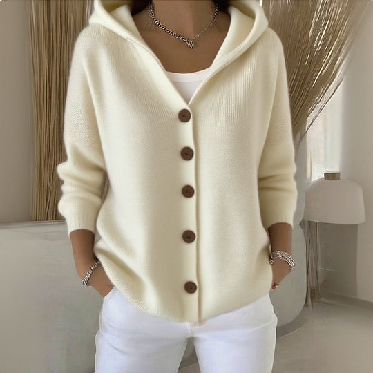 Comfy™ – Dame Cardigan i Bomuld med Lang Ærme