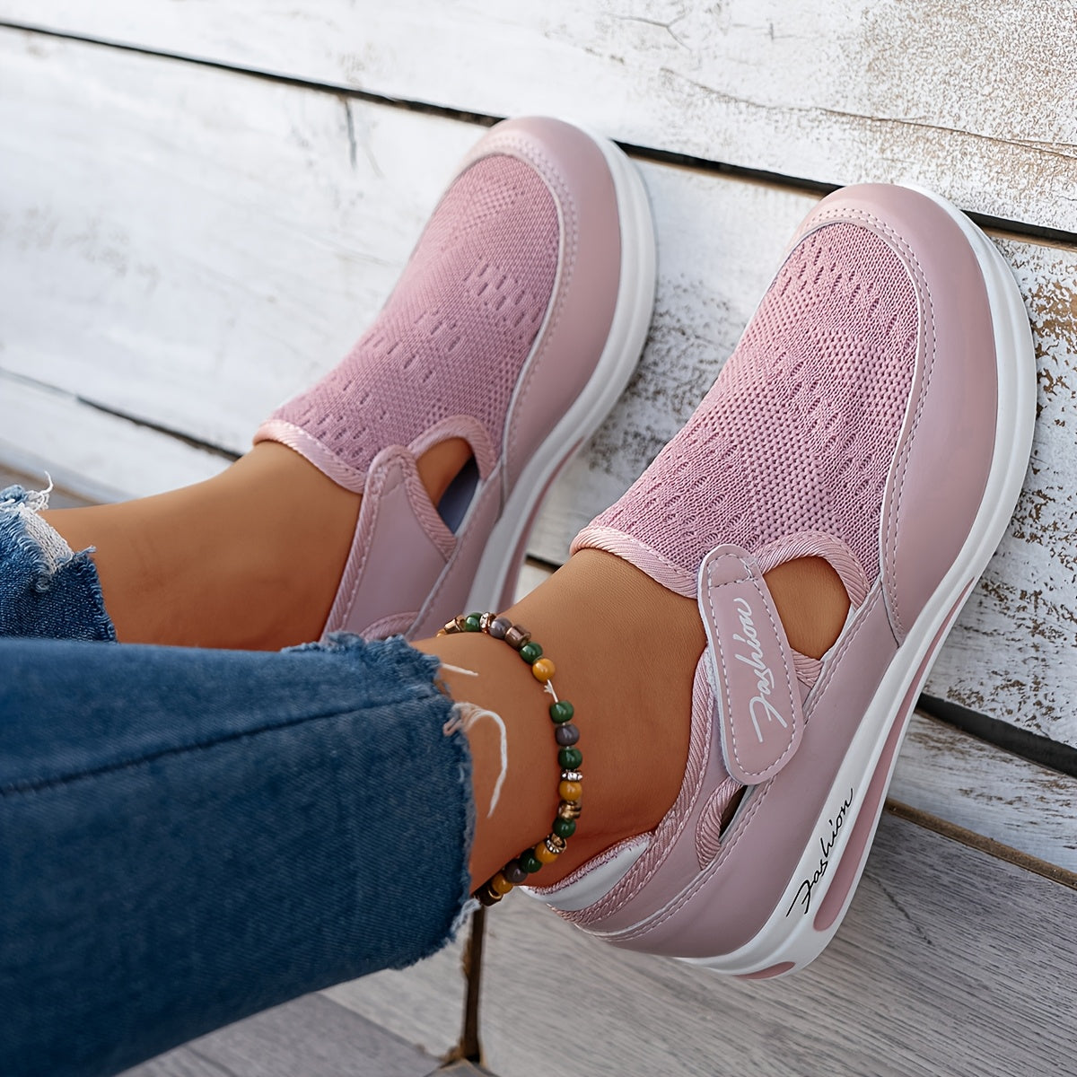 Åndbare Sneakers med Velcrolukning | Ortopædisk Komfort