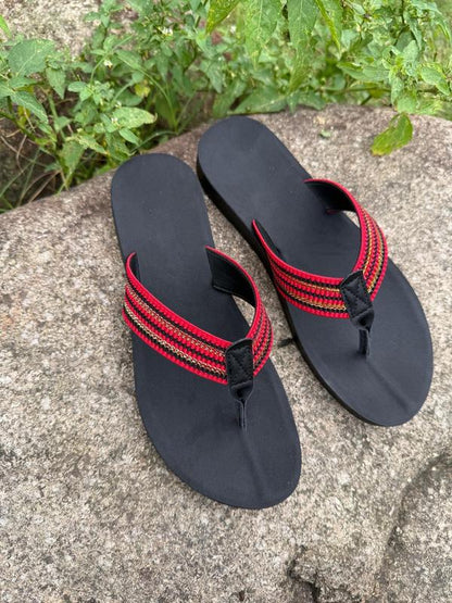 Dame Sandaler med Stribet Mønster – Let & Åndbar