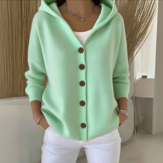Comfy™ – Dame Cardigan i Bomuld med Lang Ærme