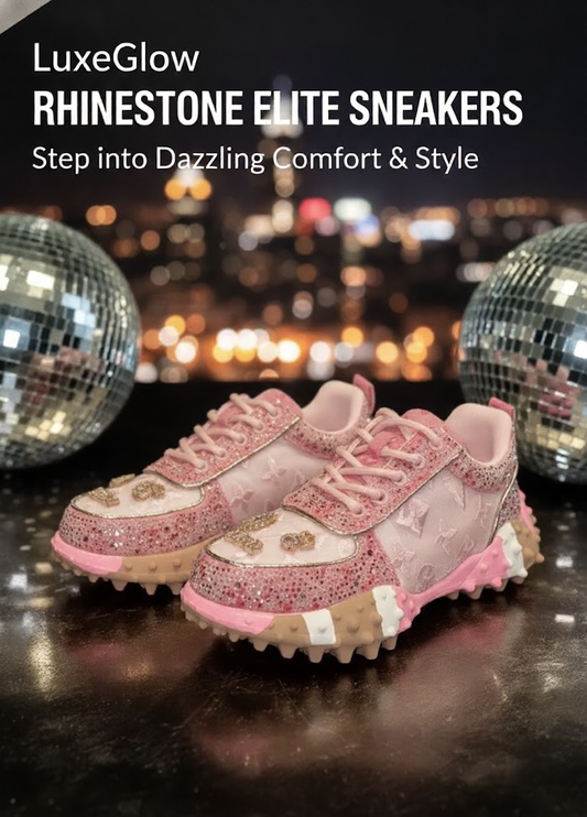 LuxeGlow Rhinestone Elite Sneakers
