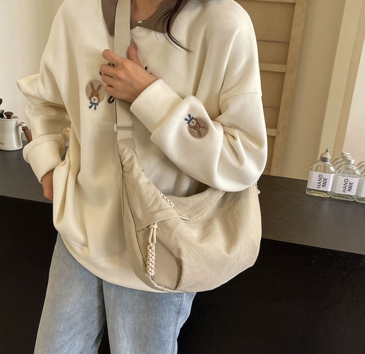 Stilfuld Nylon Crossbody Hobo Taske