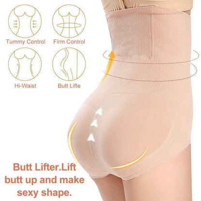 Høj Talje Shapewear Trusser med Tummy Control & Løft