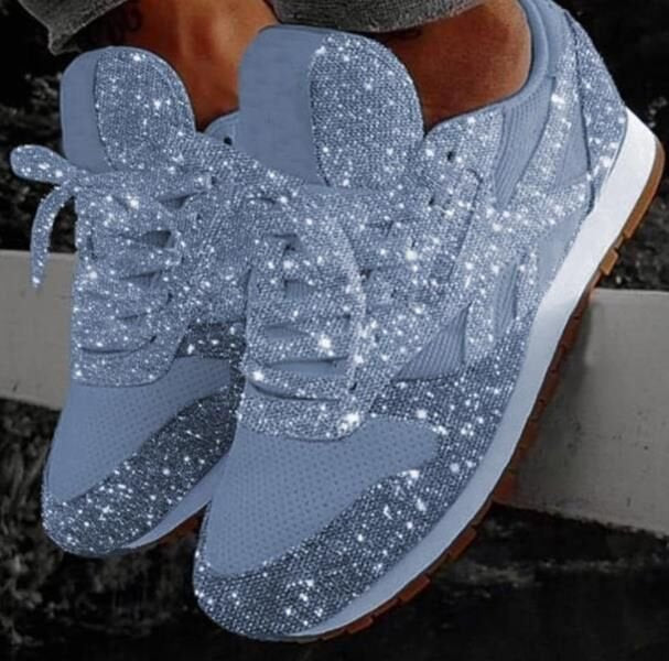 Platform Sneakers med Pailletter | Stil & Ortopædisk Komfort